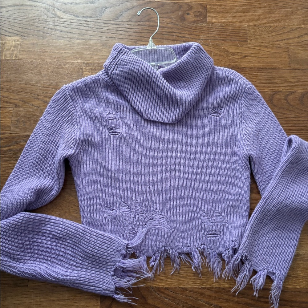 Signature distressed sweater